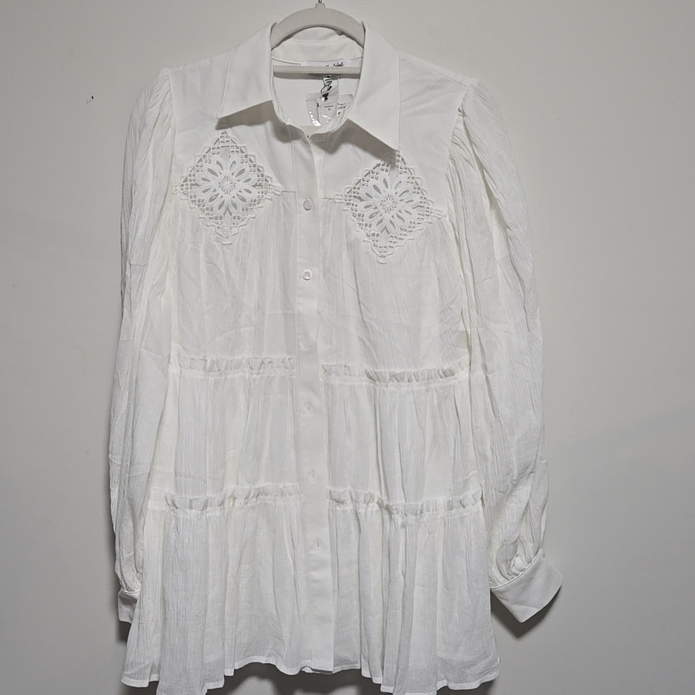 NWT ANTHROPOLOGIE JACQUIE THE LABEL EMBROIDERED TOP